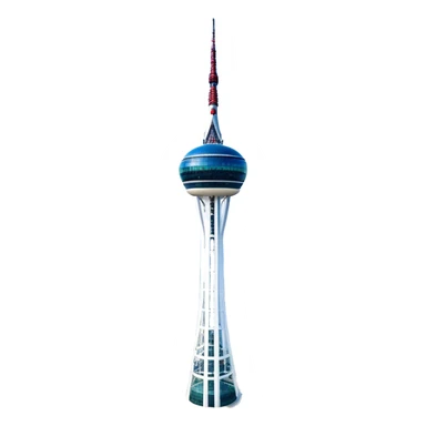 ​Cinematic Realistic N Seoul Tower, depicted in brilliant daylight as a slender, single-column tower rising from a modern cityscape, crowned by a sleek cylindrical observation deck offering panoramic views over Seoul, with crisp glass and steel surfaces reflecting clear blue skies and subtle architectural details that capture its futuristic elegance, sticker