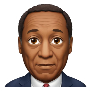 Bill Cosby with dark brown hair sticker