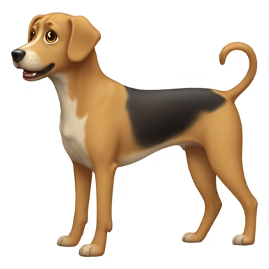 Dog with eight legs sticker