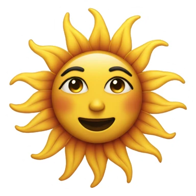sun wearing makeup  sticker