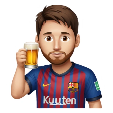 Leo messi drinking beer  sticker