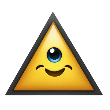 Triangle withe one eye and a hat  sticker