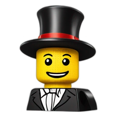 Lego brick out a magician hat sticker