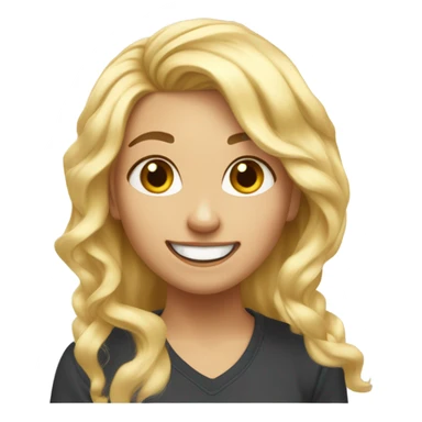 Manic blonde girl sticker