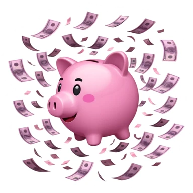 ljウバvpink money flying  sticker
