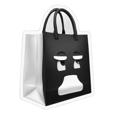 Black and white shopping bag with Sephora on it sticker