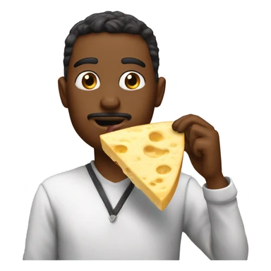 Persona comiendo queso  sticker