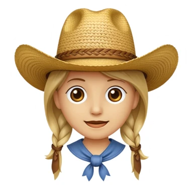 Straw cowboy hat  sticker