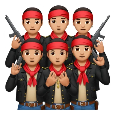 Norteño street gang repping gang signs and guns sticker