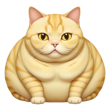 obese yellow american short hair cat very fat fat fat fat fat sticker