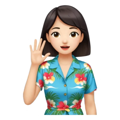 들뜬 표정의 20대 한국 여자, 여름 옷차림, 두 손으로 입을 감싸 “괌 가자~” 외치는 포즈. 민트색 배경, 밝고 유쾌한 광고 포스터 느낌,

옷이 더 하와이안 셔츠였음 좋겠어

멀리 있는 사람을 부르는 것처럼 

배경이 바다였음 좋겠어 약간 야자수랑 돌핀도 있고

멀~리 있는 사람을 부르는 손! sticker