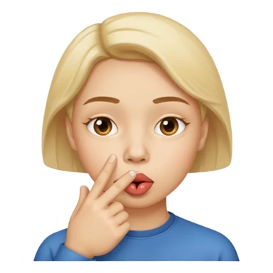 Emoji de hombre con el dedo indice por encima de la boca sticker
