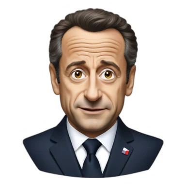 Sarkozy front of Macron sticker