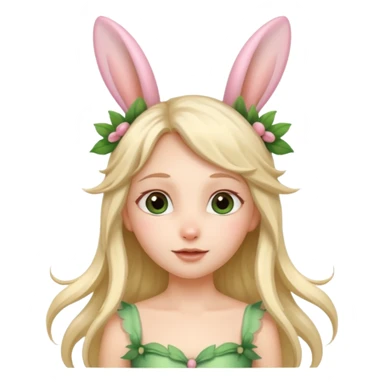 a fairy with bunny ears sticker