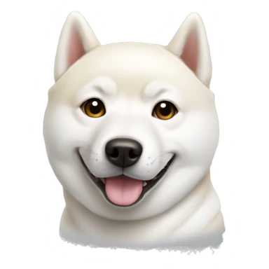white Shiba Inu  sticker