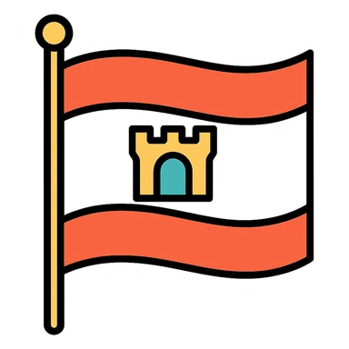 Tempelhof Flag colorful lineal icon sticker