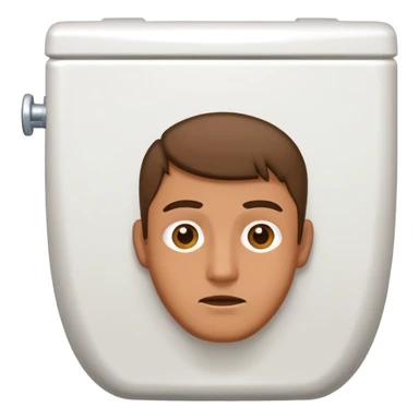 A man’s head in a toilet  sticker