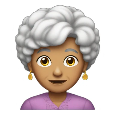Abuela pelo rizado sticker