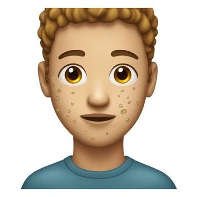 Person with pimples on the face sticker