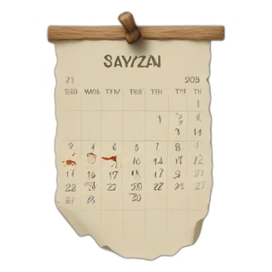 Hand-torn calendar sticker