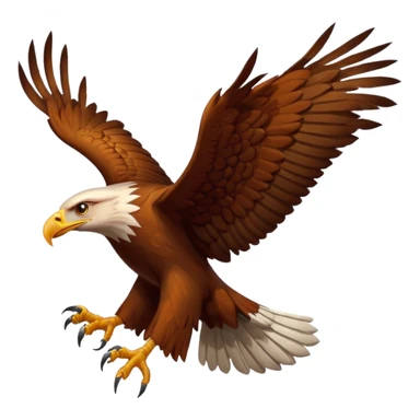 Red headed eagle flying sticker