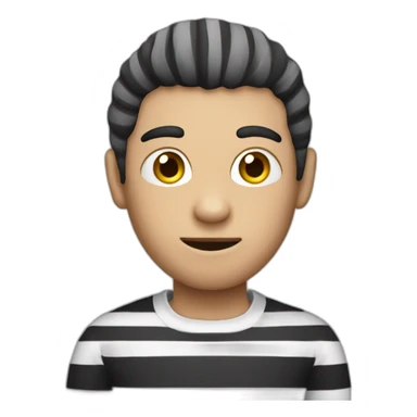 Robber in striped t-shirt sticker