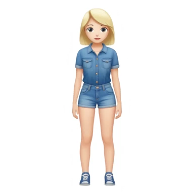 Full body Naked girl showing butt sticker