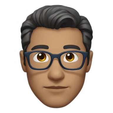 Superman with glasses sticker