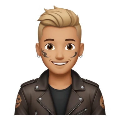 A man in tattoos handsome with flirty smile sticker