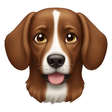 Brown dog floppy ears sticker