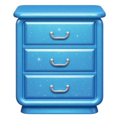 barbie nighstand blue with glitter sticker