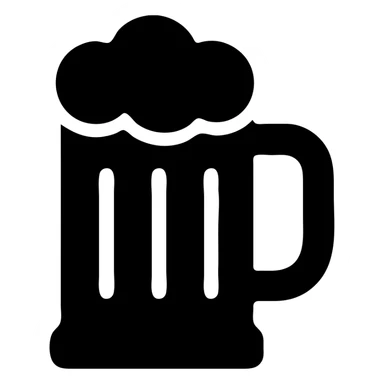 solid filled beer mug icon sticker