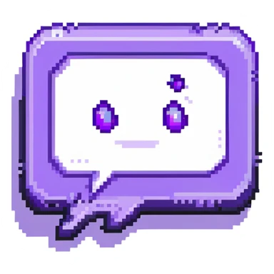 Twitch logo purple with white speech bubble sticker