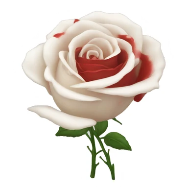 white rose blood sticker