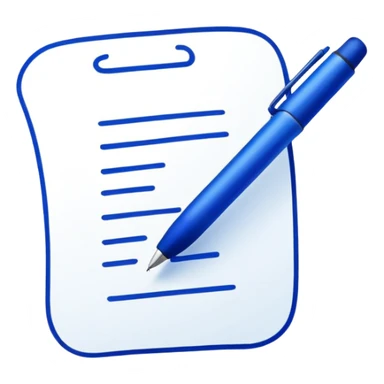 digital signature in blue ink sticker