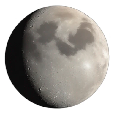 Moon with mars sticker