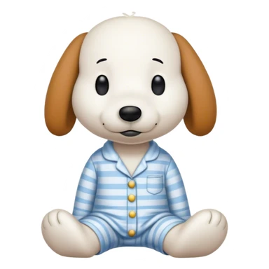Snoopy in pajamas sticker