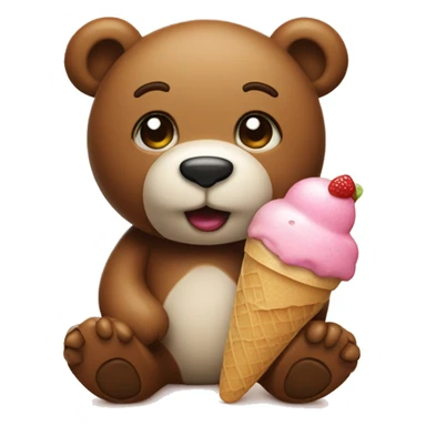 Tedy with icecream sticker