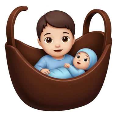 Baby in Chocolate cradle  sticker