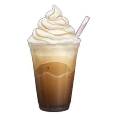 A frappe with cold foam emoji sticker