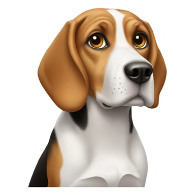 Beagle with big brown eyes  sticker
