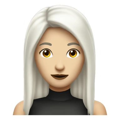 White woman who is the mean devil, she has black bangs  sticker