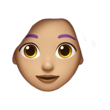 Mulher de cabelo roxo, pele clara e olho azul sticker