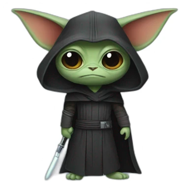 Grogu as a Sith sticker