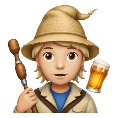  A crabby beer spelling whip sticker