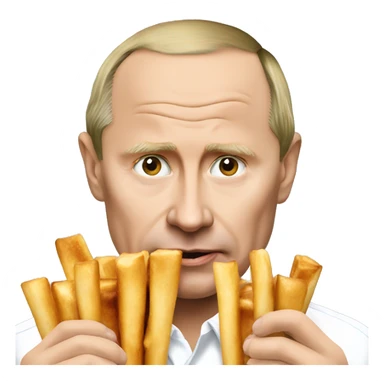 Putin eating a poutine sticker