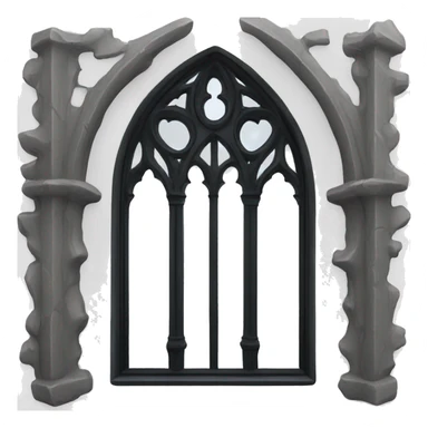 Black gothic window sticker