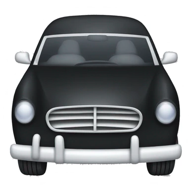 Black car with to white spots on the upper lip sticker