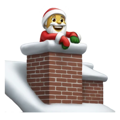 Santa on a chimney sticker