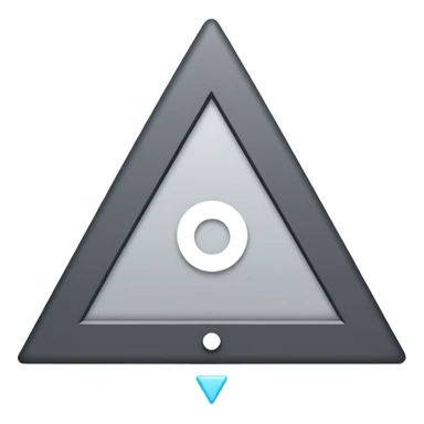iOS style emoji, minimal summoning symbol, three dots triangle sticker